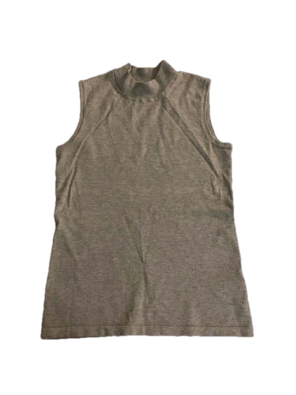 Laura Petites grey knit tank top size small